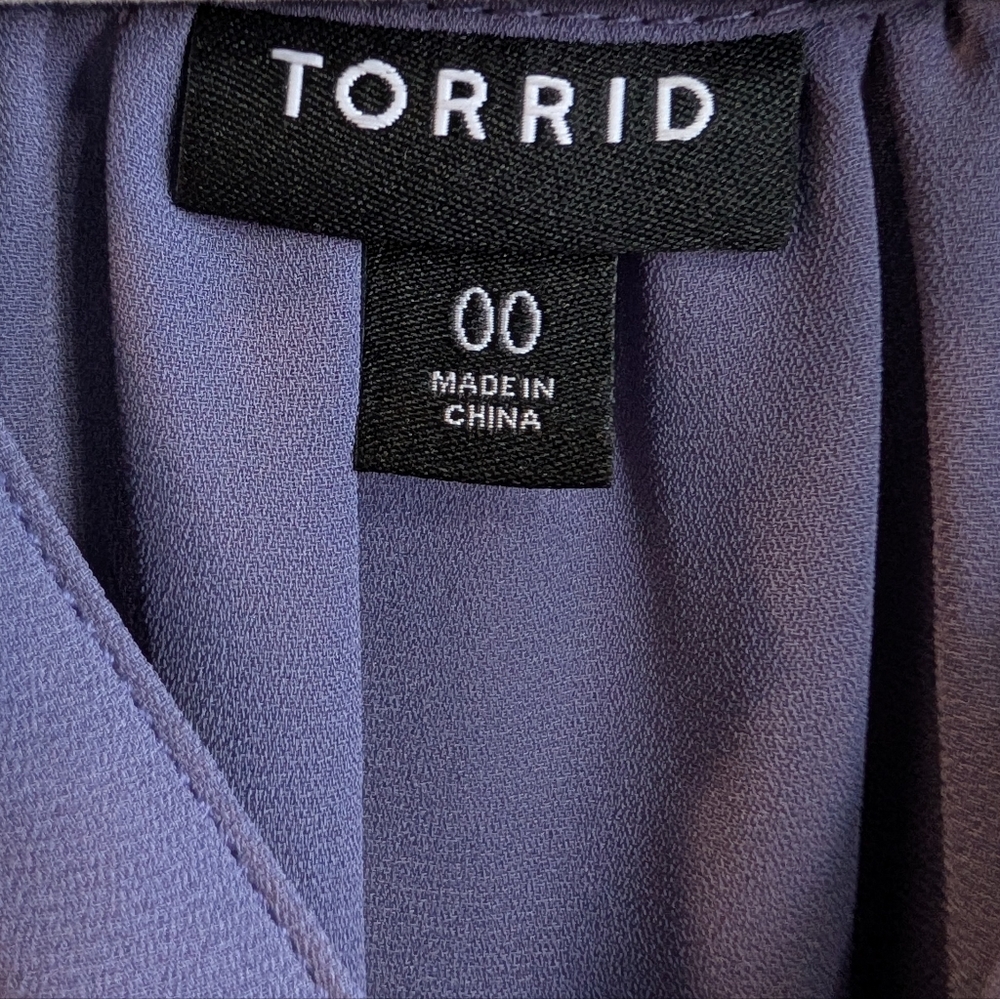 TORRID - Women's Purple Blouse (00) - Picture 3 of 4